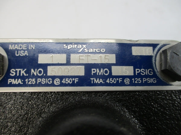 SPIRAX SARCO 50927 FT-15 15PSI 1" NSNP