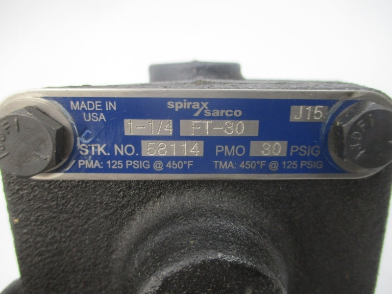 SPIRAX SARCO 58114 FT-30 30PSI 1-1/4" NSNP