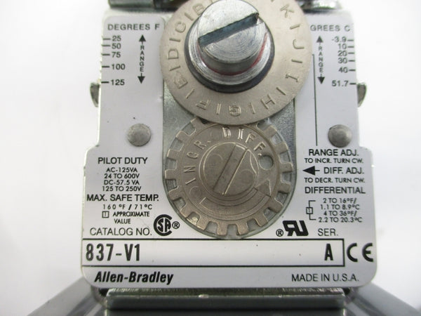 ALLEN BRADLEY 837-V1A SER. A 24-600VAC (BR/WH) NSMP