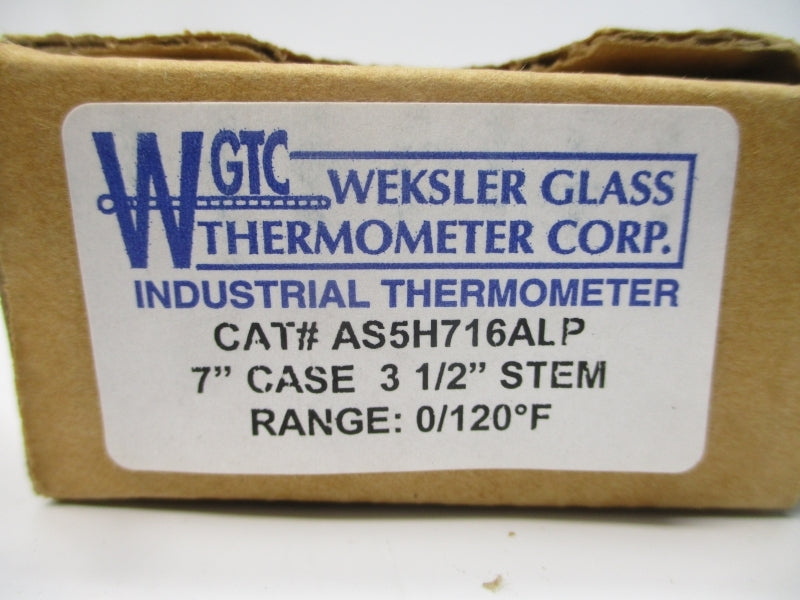 WEKSLER AS5H716ALP 0/120'F 7" STEM3-1/2" NSMP
