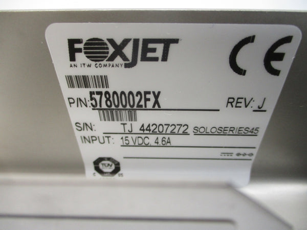 FOXJET 5780002FX 15VDC 4.6A REV. J NSMP