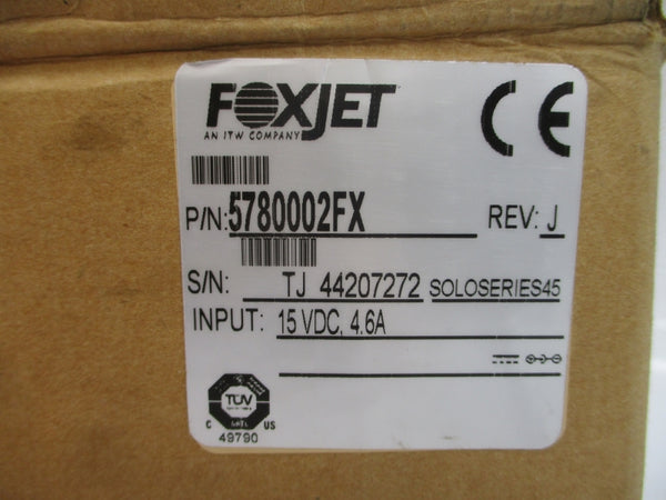 FOXJET 5780002FX 15VDC 4.6A REV. J NSMP
