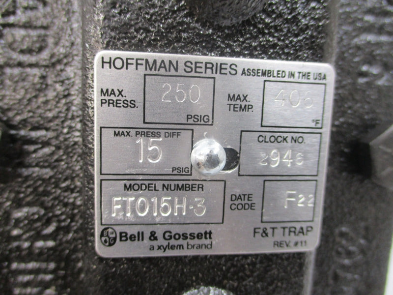 BELL & GOSSETT 499000 FT015H-3 15PSI 3/4" NSMP