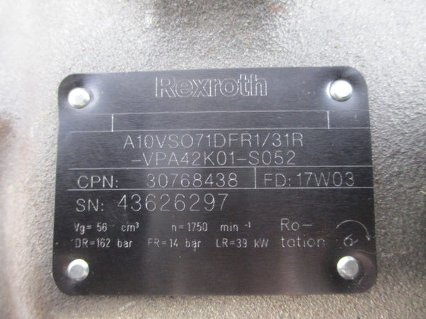 REXROTH A10VSO71DFR1/31R-VPA42K01-S052 NSNP