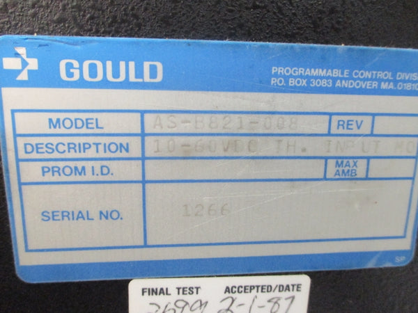 GOULD AS-B821-008 10-60VDC UNMP