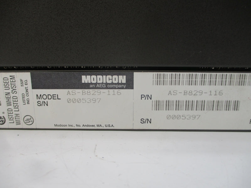 MODICON AS-B829-116 UNMP