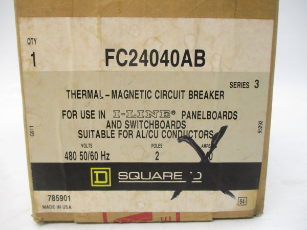 SQUARE D FC24040AB SER. 3 480V 40A NSFS