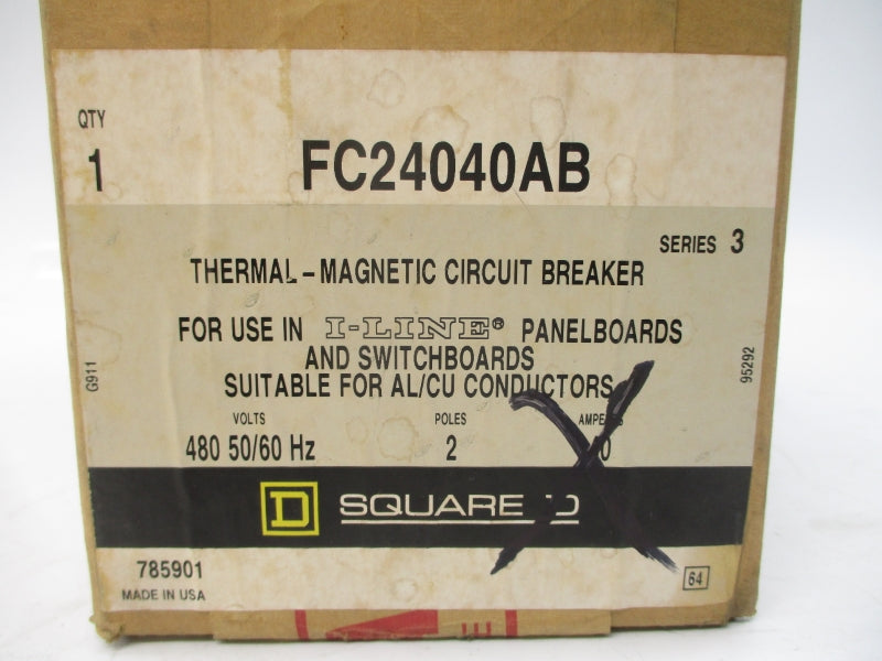 SQUARE D FC24040AB SER. 3 480V 40A NSFS