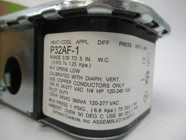 JOHNSON CONTROLS P32AF-1C 120-240VAC 10A 1PSI NSMP