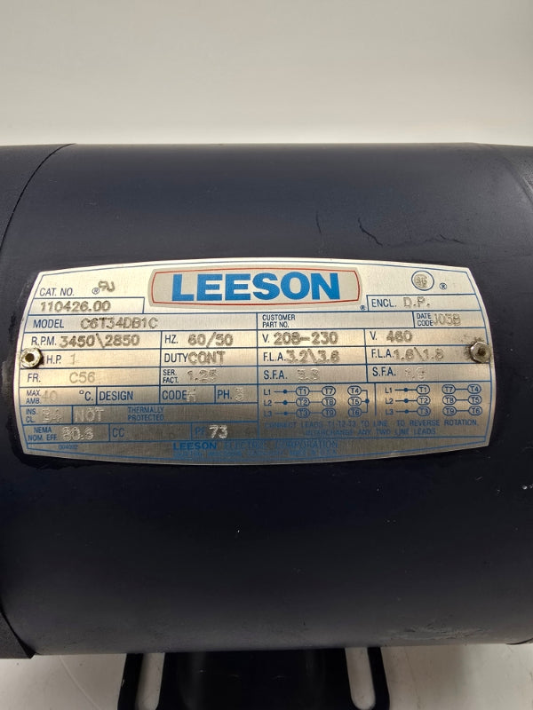 LEESON 110426.00 C6T34DB1C 208-230/460V 3.2/3.6A NSNP