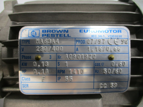 BROWN PESTELL MA63A4 230/400V 1.16/0.66A NSNP