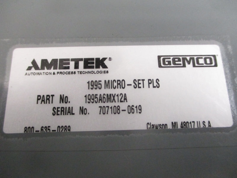 AMETEK 1995A6MX12A NSNP