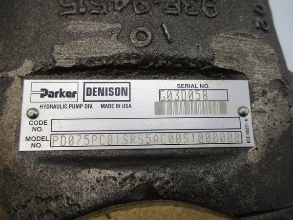 PARKER PD075PC01SRS5AC00S1000000 NSNP