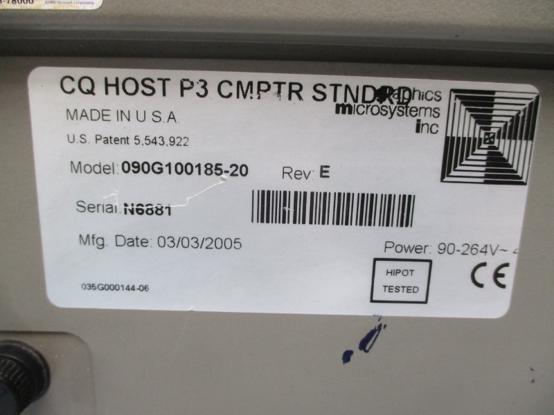 GRAPHICS MICROSYSTEMS 090G100185-20 90-264V REV. E NSNP