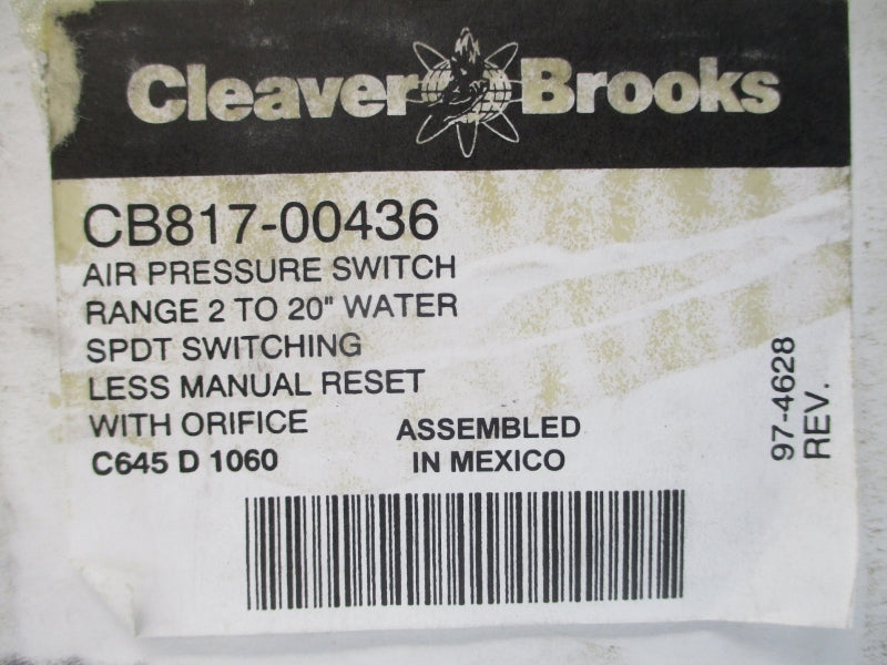 CLEAVER BROOKS CB817-00436 NSMP