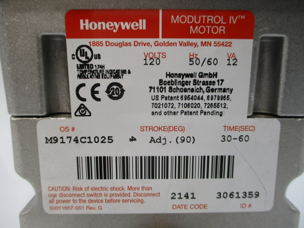 HONEYWELL M9174C1025 120V 30-60S NSNP