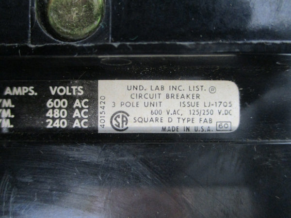 SQUARE D FAB36045 600VAC 45A NSNP