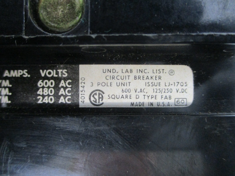 SQUARE D FAB36045 600VAC 45A NSNP