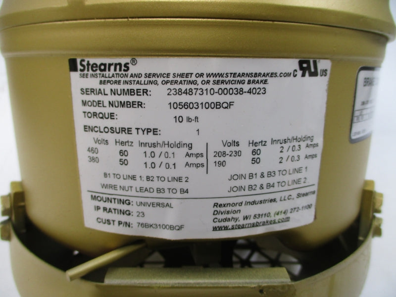 BALDOR VEBM3558T 35E060G073G1 105603100BQF 230/460V 5.6/2.8A NSNP