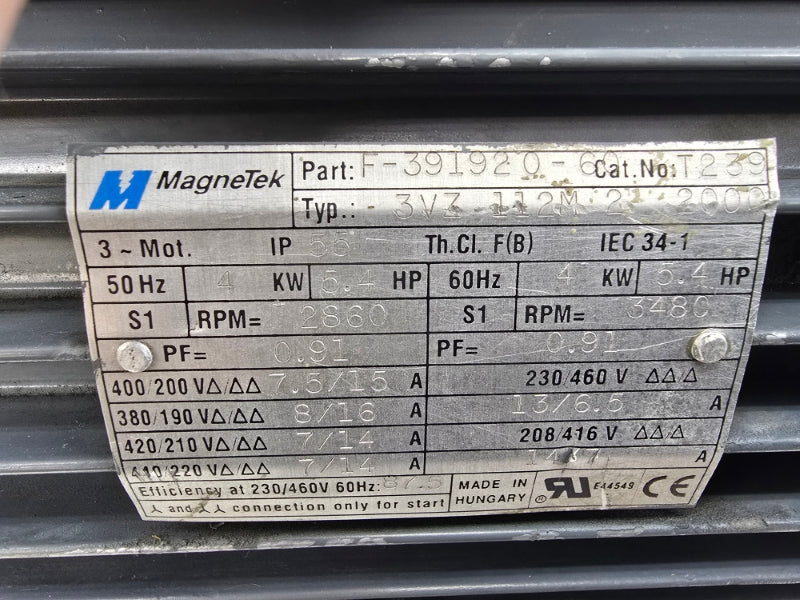 MAGNETEK F-391920-60 3VZ112M22000 230/460V 13/6.5A NSNP
