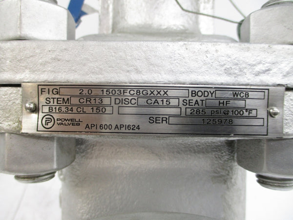 POWELL VALVES 1503FC8GXXX 285PSI 2" NSNP