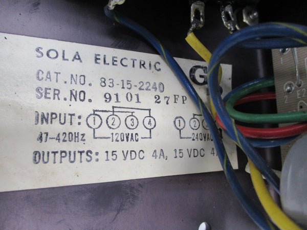 SOLA ELECTRIC 83-15-2240 120/240VAC 4A NSNP