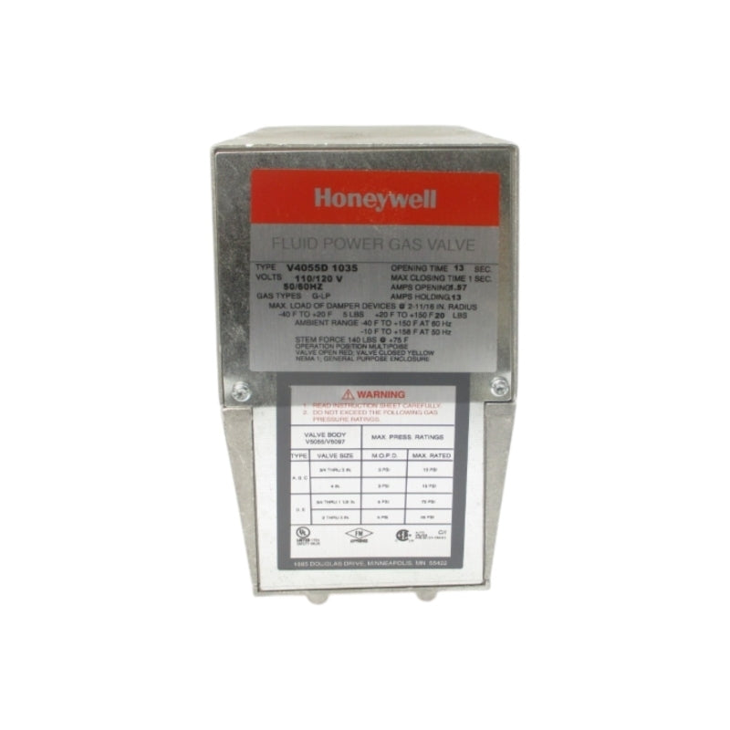 HONEYWELL V4055D1035 110/120V 1.57/.13A 5-75PSI 1-13S NSNP