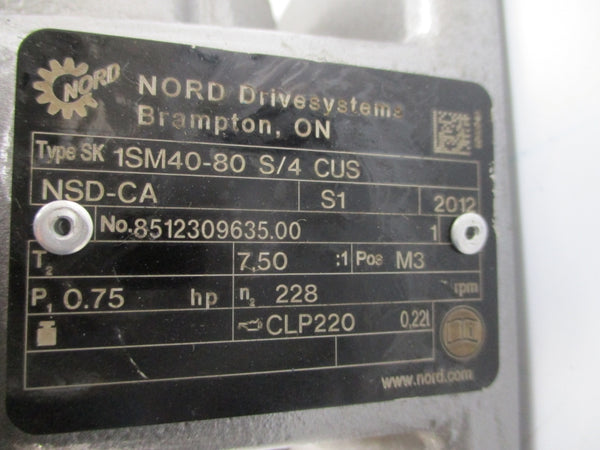 NORD 80S/4CUSNSD-CA 230/460V 2.70/1.35A NSNP