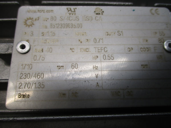 NORD 80S/4CUSNSD-CA 230/460V 2.70/1.35A NSNP