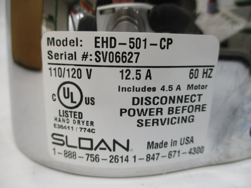 SLOAN EHD-501-CP 110/120V 12.5A NSMP