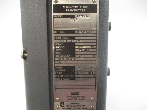 FOXBORO E96P-IA 120VAC UNMP
