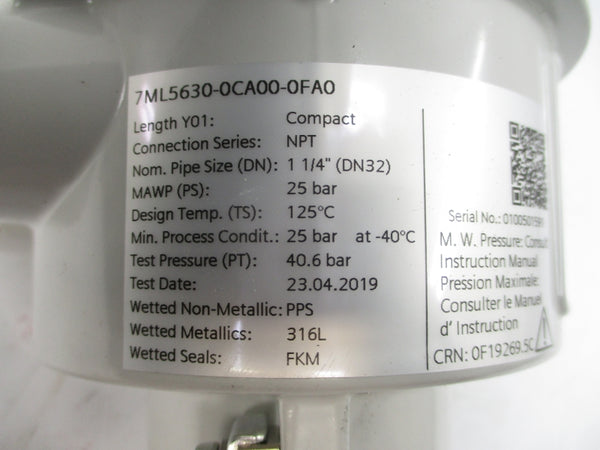 SIEMENS 7ML5630-0CA00-0FA0 12-250V (MISSING COVER) NSNP