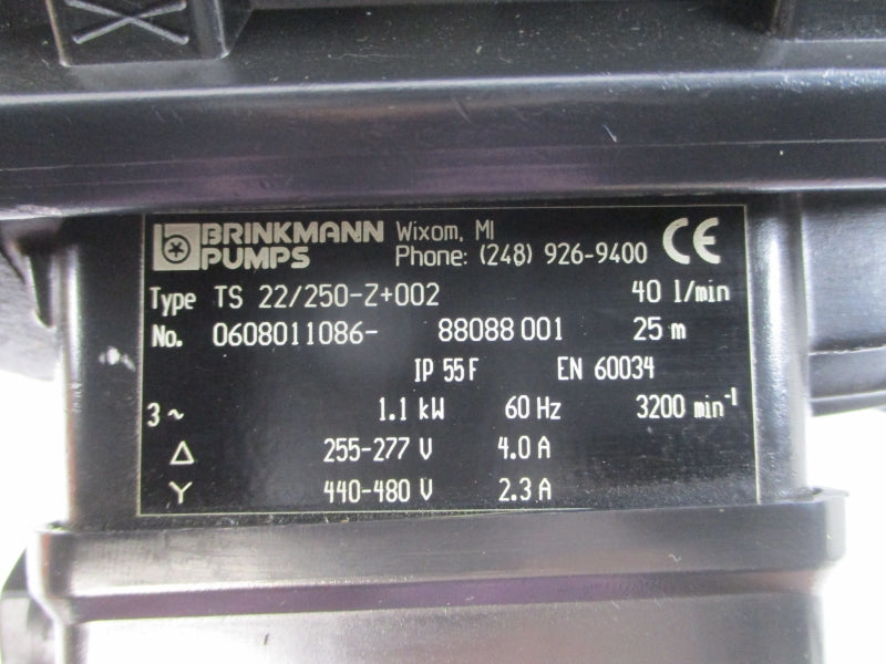 BRINKMANN PUMPS TS22/250-Z+002 440-480V 4.0/2.3A NSNP