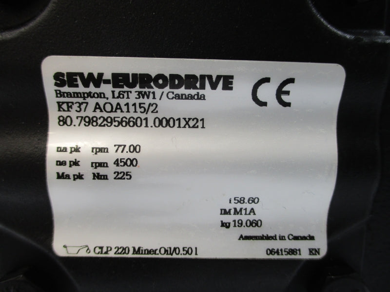 SEW-EURODRIVE KF37AQA115/2 NSNP