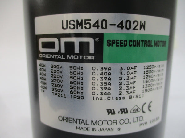 ORIENTAL MOTOR MSS540-402WJ-6 230V 0.34A NSMP