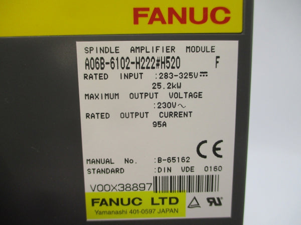 FANUC A06B-6102-H222#H520 283-325V 95A NSMP