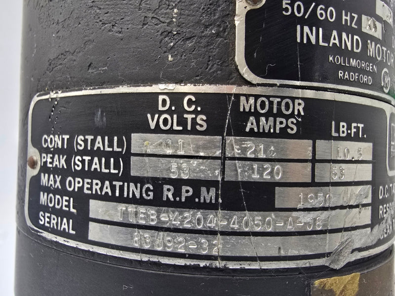 KOLLMORGEN TTEB-4204-4050-A-08 115V 1.0A NSNP