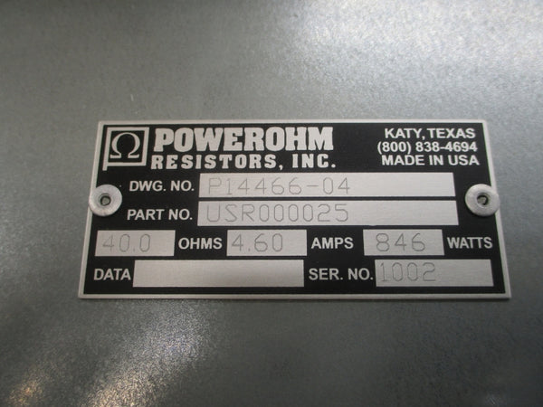 POWEROHM RESISTORS USR000025 4.60A NSMP