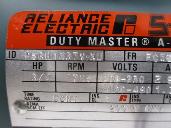 RELIANCE ELECTRIC P56H1337V 208-230/460-480V 2.9-2.6/1.3-1.5A NSMP