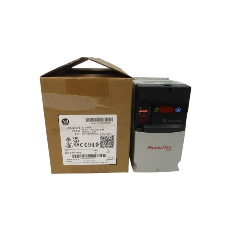 ALLEN BRADLEY 22D-B2P3N104 SER. A F/W 3.01 200-240VAC 2.5A NSMP