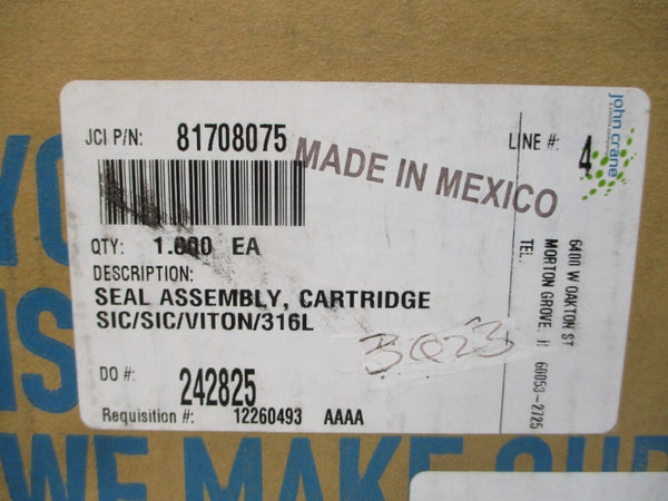 JOHN CRANE SIC/SIC/VITON/316L NSMP