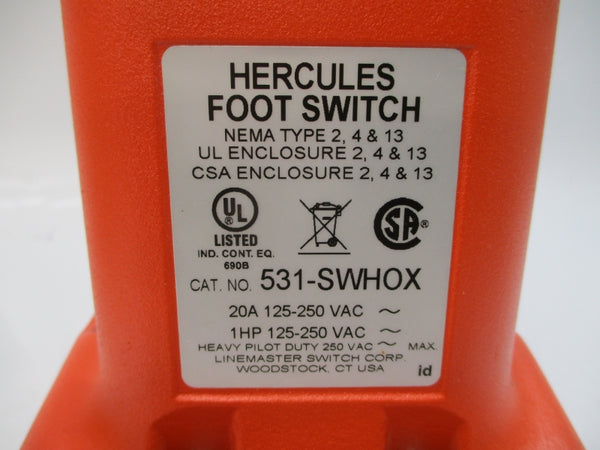 HERCULES 531-SWH0X 125-250VAC 20A NSMP