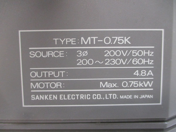 SANKEN ELECTRIC MT-0.75K 200/230V 4.8A NSNP
