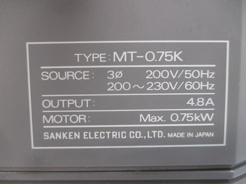 SANKEN ELECTRIC MT-0.75K 200/230V 4.8A NSNP