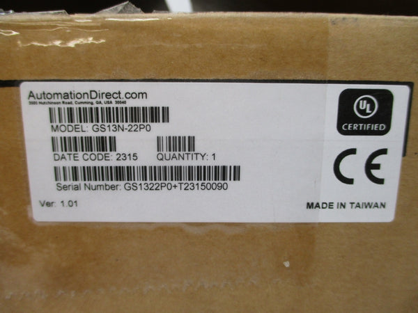 AUTOMATION DIRECT GS13N-22P0 200-240V 9.0-9.6A NSMP