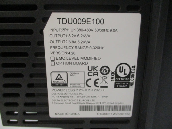 DELTA ELECTRONICS TDU009E100 380-480V 9.0A NSMP
