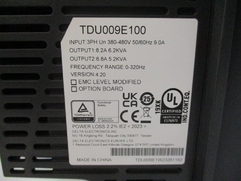 DELTA ELECTRONICS TDU009E100 380-480V 9.0A NSMP