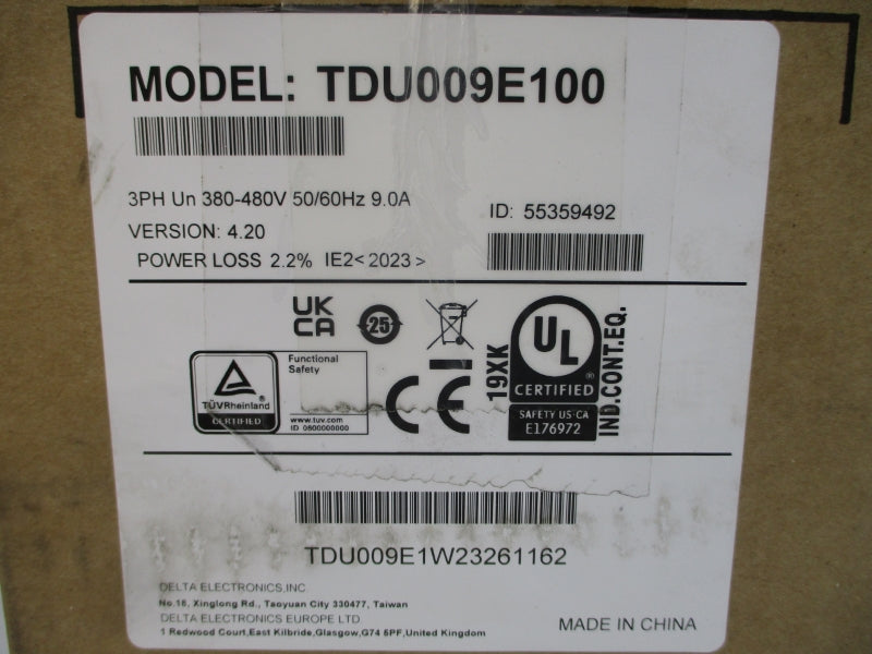 DELTA ELECTRONICS TDU009E100 380-480V 9.0A NSMP
