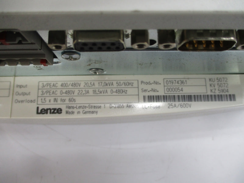 LENZE EVS9326-ES 13190895 400/480VAC 20.5A NSMP