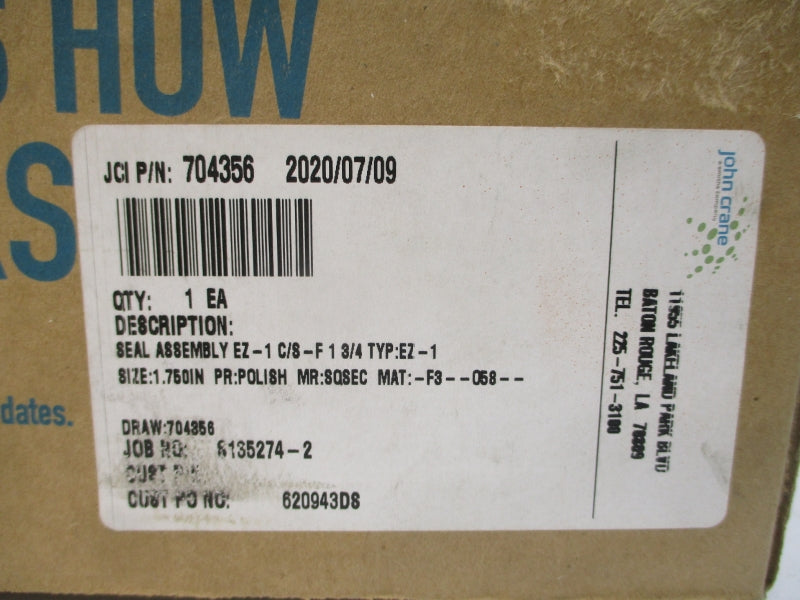 JOHN CRANE EZ-1C/S-F1-3/4 704356 NSMP